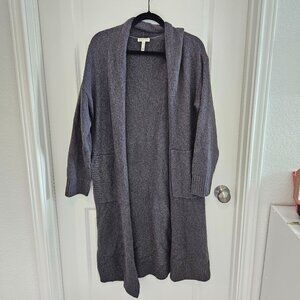 Leith Dark Gray Long Cardigan Coatigan